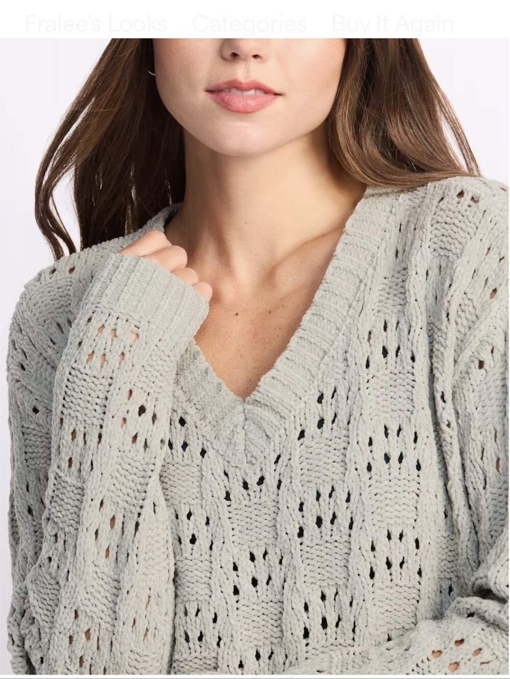 LES SEREIN Chenille Cable Knit Sweater